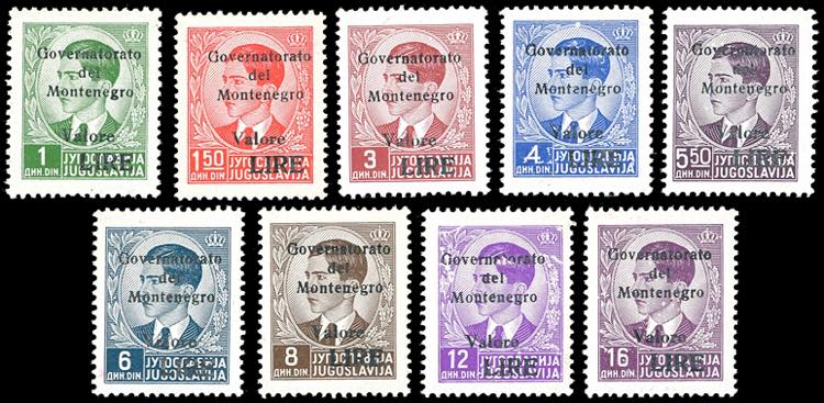 MONTENEGRO 1942 - Soprastampati in ... 