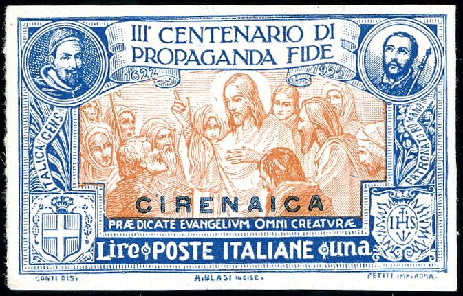 1923 - 1 lira Propaganda Fide, ... 