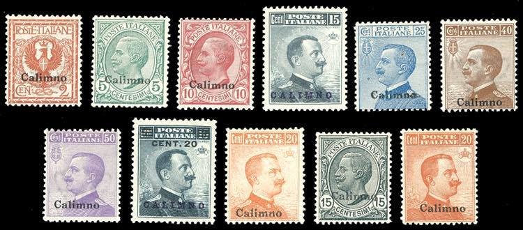 CALINO 1912/22 - Soprastampati, le ... 