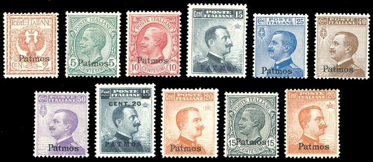 PATMO 1912/22 - Soprastampati, le ... 