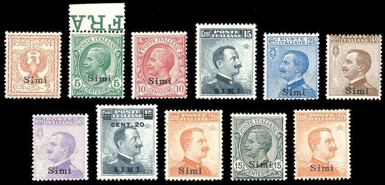 SIMI 1912/22 - Soprastampati, le ... 