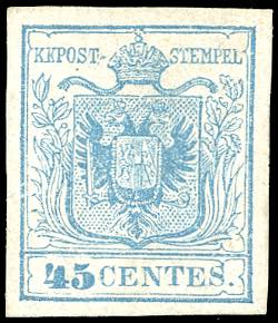 1850 - 45 cent. azzurro chiaro, I ... 