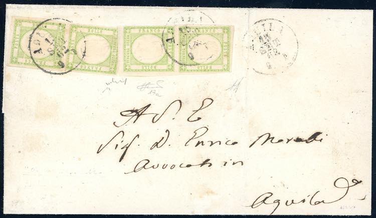 1862 - 1/2 tornese verde giallo ... 