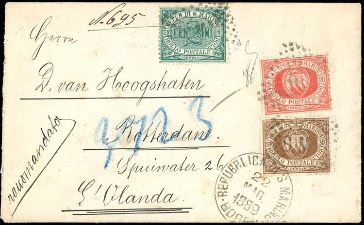 1889 - 2 cent., 20 cent. e 30 ... 