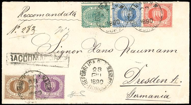 1890 - 2 cent. Cifra, 10 cent., 20 ... 