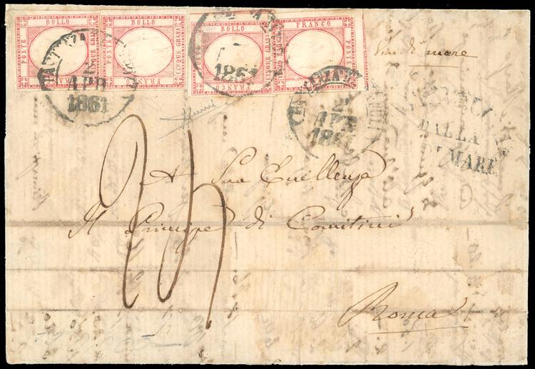 1861 - 5 grana rosso carminio ... 