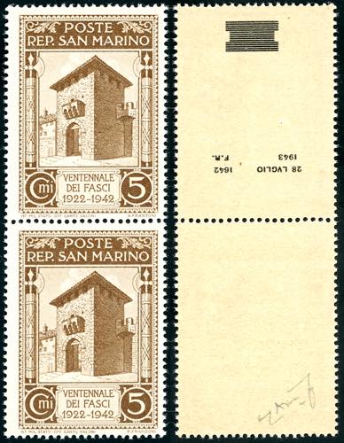 1943 - 5 cent. Caduta del ... 