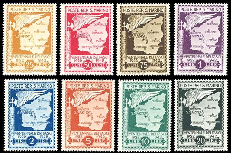 1943 - Ventennale dei Fasci, serie ... 