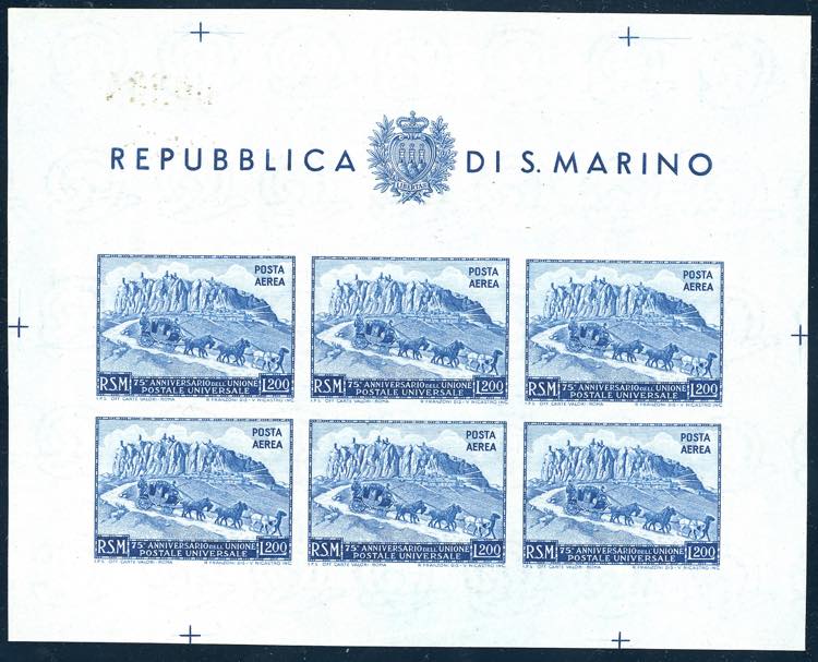 1951 - 200 lire UPU, foglietto ... 