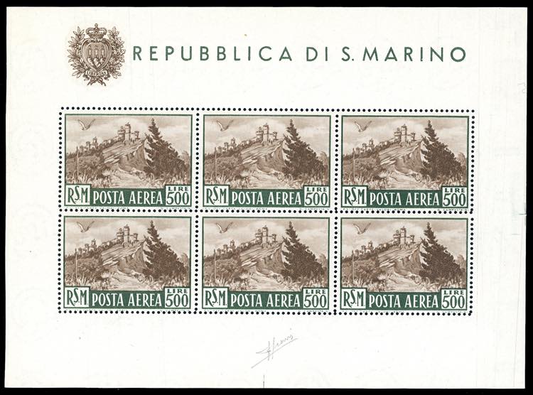 1951 - 500 lire Veduta, foglietto ... 