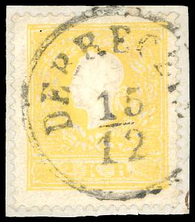 AUSTRIA 1858 - 2 k. giallo, I tipo ... 