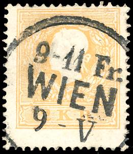 AUSTRIA 1859 - 2 k. arancio scuro, ... 
