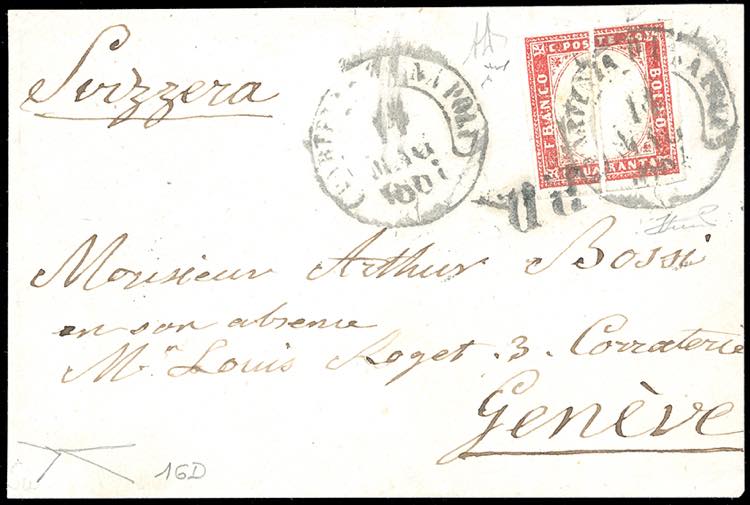 1861 - 40 cent. rosso carminio IV ... 
