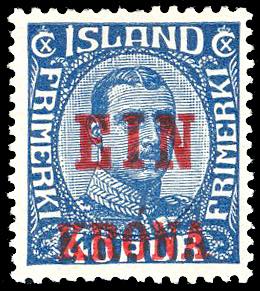 ISLANDA 1926 - 1 k. su 40 a. ... 
