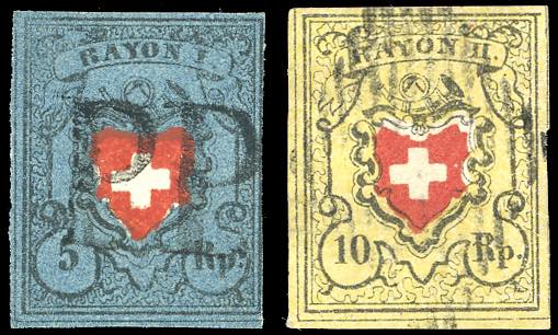 SVIZZERA CANTONALI 1850 - 5 r. ... 