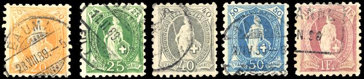 SVIZZERA 1888 - Helvetia in piedi, ... 