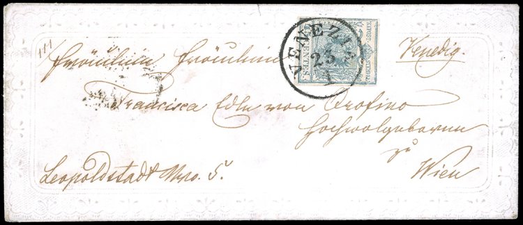 1854 - 45 cent. azzurro ardesia, ... 