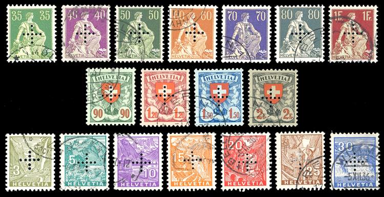 SVIZZERA SERVIZIO 1937 - Serie ... 