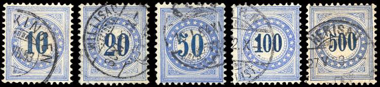 SVIZZERA SEGNATASSE 1882 - Serie ... 