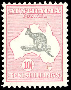 AUSTRALIA 1912/19 - 10 s. rosa ... 