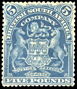 RHODESIA-BRITISH COLONIES 1897 - 5 ... 