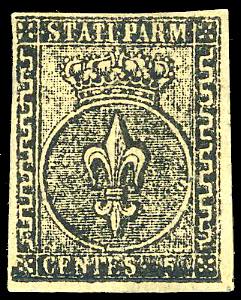 1852 - 5 cent. giallo chiaro ... 