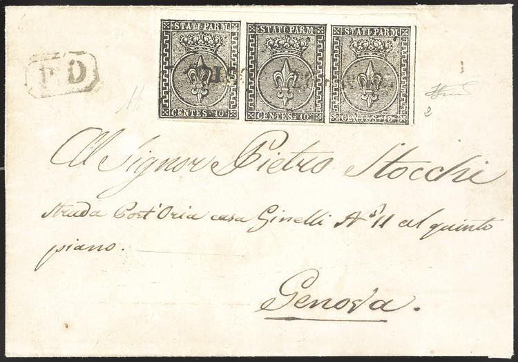 1856 - 10 cent. bianco (2), ... 