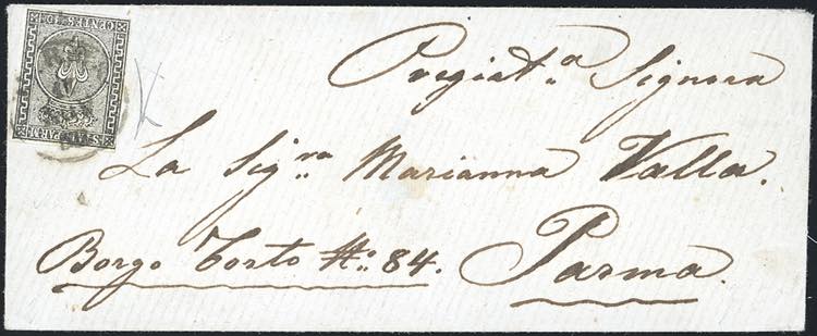 1858 - 10 cent. bianco (2), appena ... 