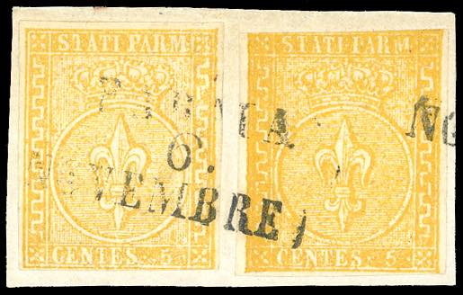 1853 - 5 cent. arancio e 5 cent. ... 