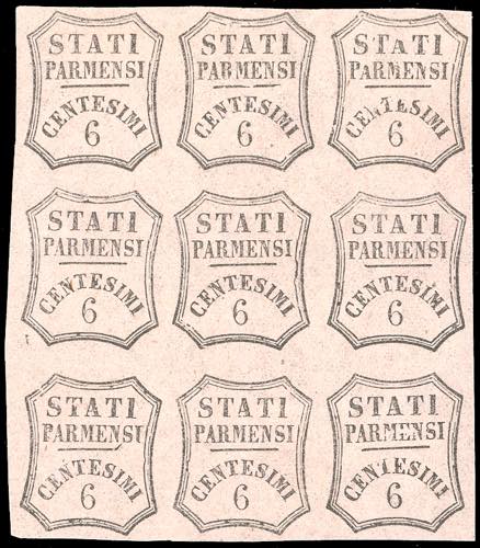 1857 - 6 cent. rosa chiaro, non ... 