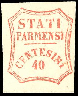 1859 - 40 cent. vermiglio (17), ... 