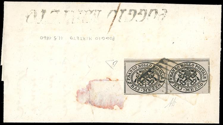 1860 - 1/2 baj grigio lilla (1c), ... 