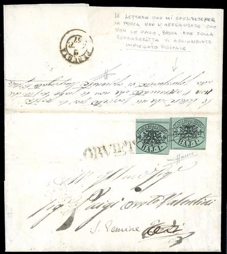 1857 - 1 baj verde grigiastro (2), ... 