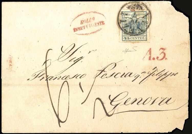 1857 - 45 cent. carta a macchina ... 