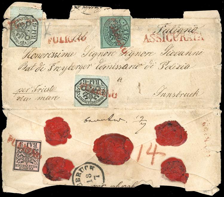 1852 - 6 baj grigio verdastro, due ... 