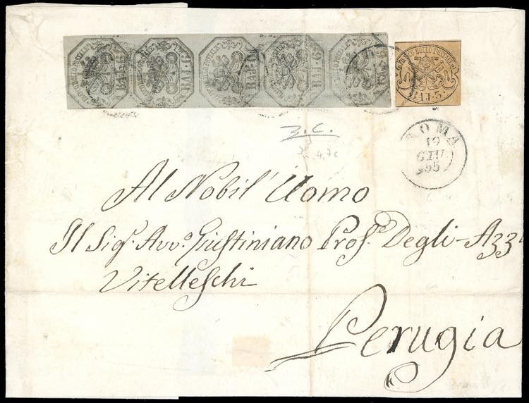 1855 - 6 baj grigio, stampa con ... 