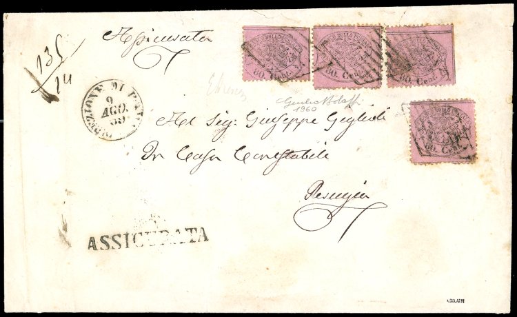 1869 - 80 cent. rosa lillaceo ... 