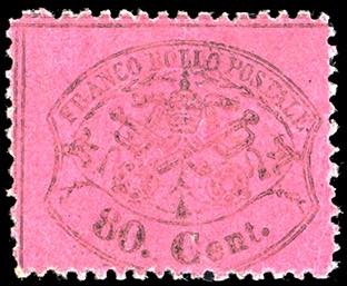 1868 - 80 cent. rosa carminato, ... 