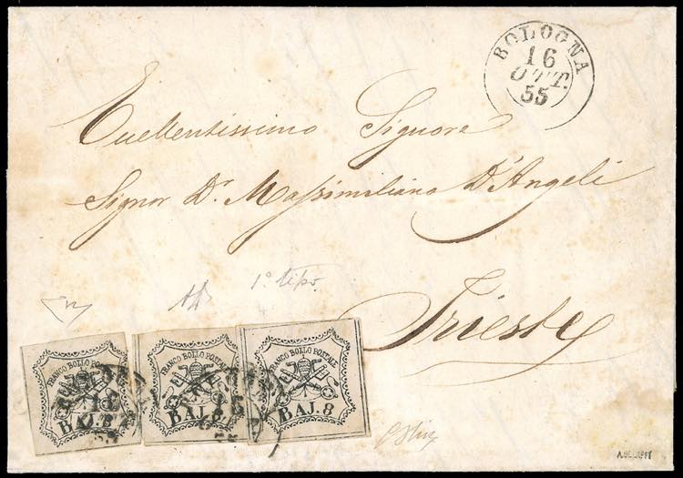 1855 - 8 baj bianco, falso per ... 