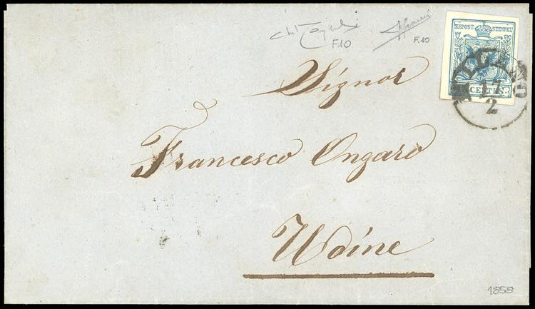 FALSI PER POSTA 1858 - 45 cent. ... 