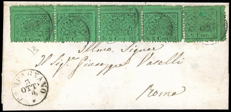 1870 - 2 cent. verde chiaro (22), ... 
