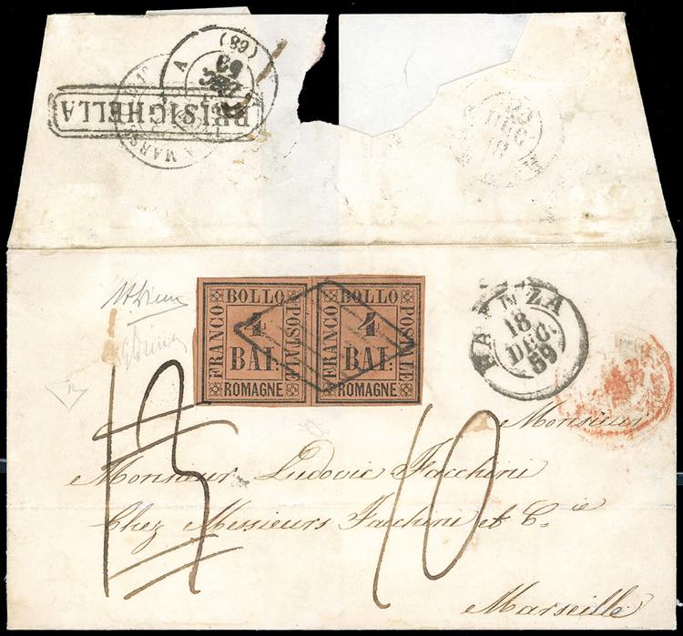1859 - 4 baj fulvo (5), coppia ... 