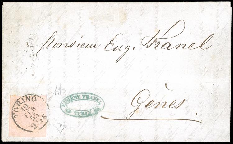 1855 - 40 cent. rosa chiaro (6), ... 