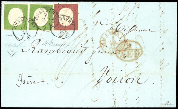 1855 - 5 cent. verde giallo, ... 