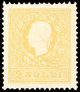 1859 - 2 soldi giallo, II tipo ... 