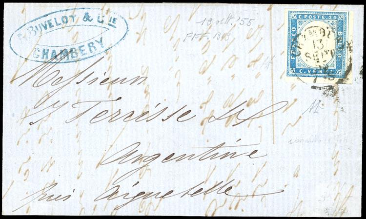 1855 - 20 cent. cobalto (15), ... 