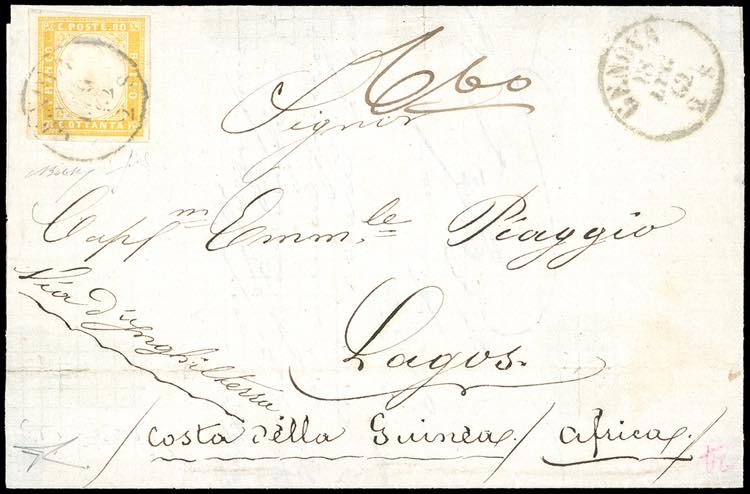 1862 - 80 cent. giallo (17Da), ... 