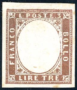 1861 - 3 lire rame vivo (18A), ... 