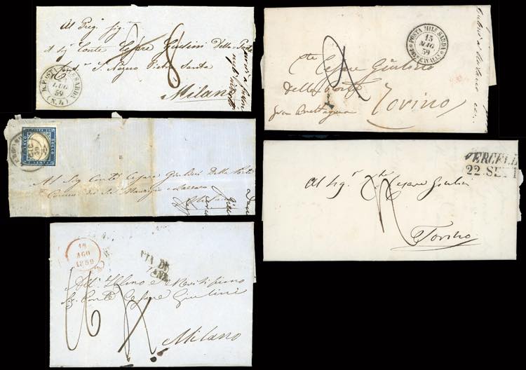 POSTA MILITARE 1848/59 - Cinque ... 