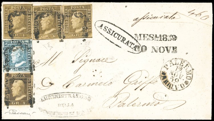 1859 - 1 grano, un esemplare bruno ... 